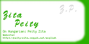 zita peity business card